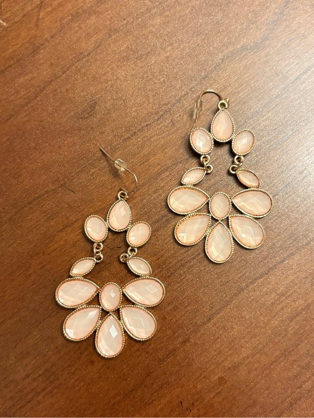2 for $10 Gold-Tone Pink Teardrop Statement Earrings - Women Jewelry
